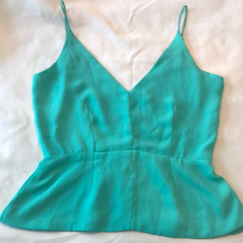 NWOT ANGL/Fora Aquamarine Peplum Top